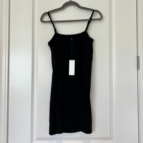 Helmut Lang Little Black Dress Spaghetti Strap Silk Lining NWT - Picture 2 of 8